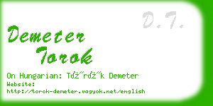 demeter torok business card